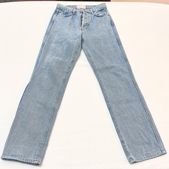 Revice Straight Leg Light Wash Button Fly Denim Jeans Size 27 - Picture 2 of 8